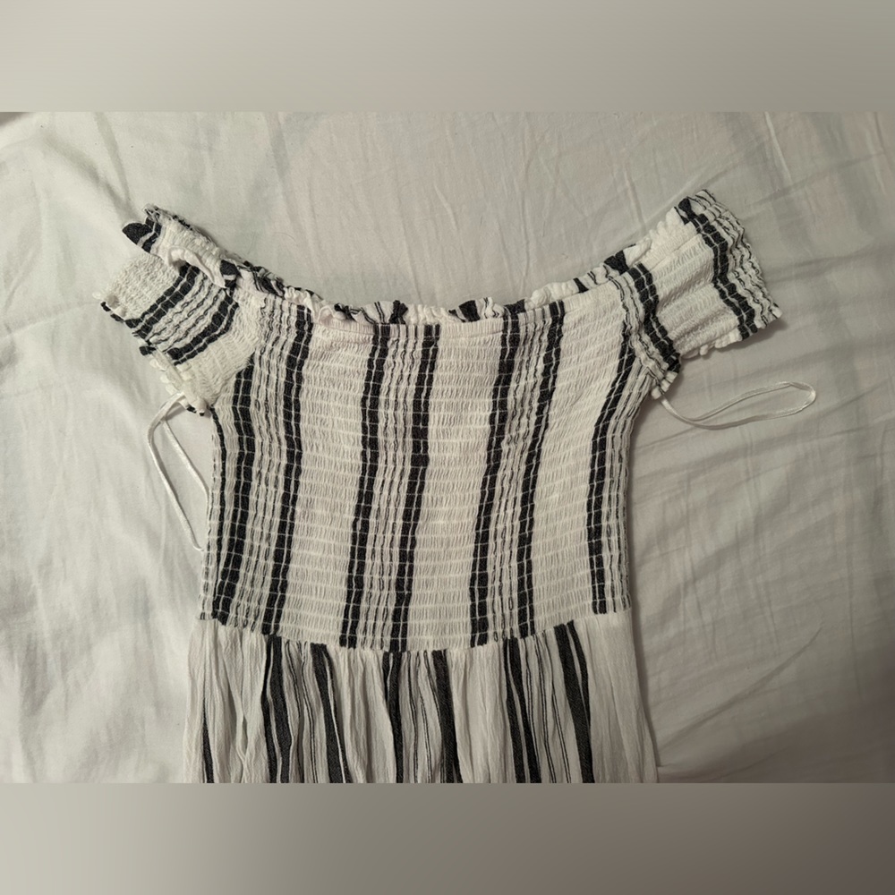 Ripcurl Striped Smocked Maxi Dress - XS